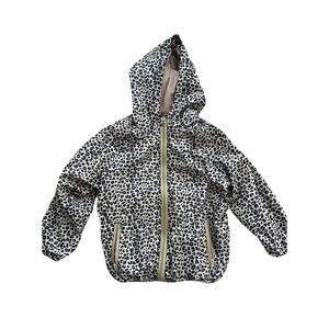 Welaken Hooded Windbreaker Jacket Lines leopard print 6-7 years A001728